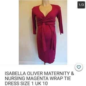Maternity NWT Isabella Oliver "the wrap dress" scarlett red